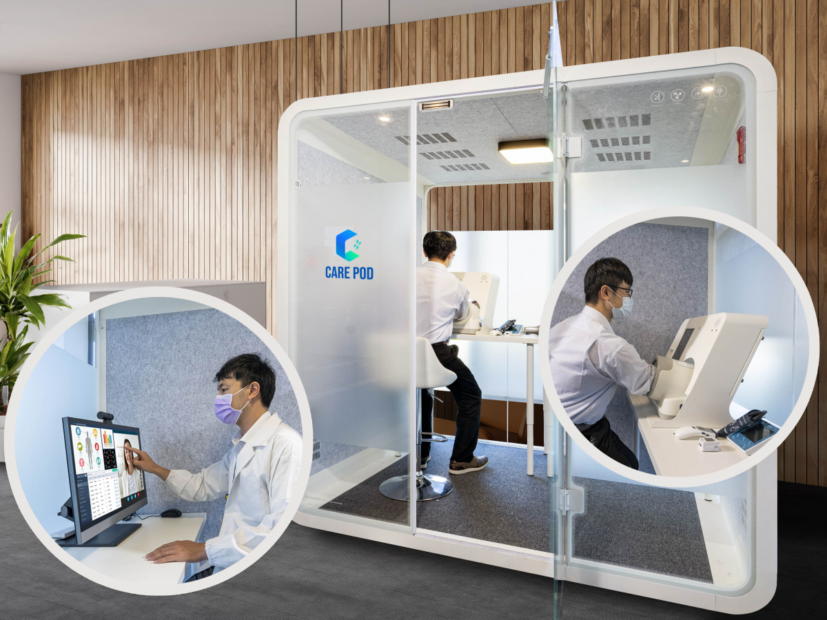 达擎于医疗科技展中展出＂远距诊疗舱＂，以因应医疗数字化及社会高龄化趋势下、复诊及慢性病患等族群对于远距看诊需求逐渐升高所推出的创新整合方案。多功能合一、高隐私性的远距诊疗舱可根据病患端与医师端的不同需求，提供弹性化及客制化功能，节省医生和病患的精力及时间