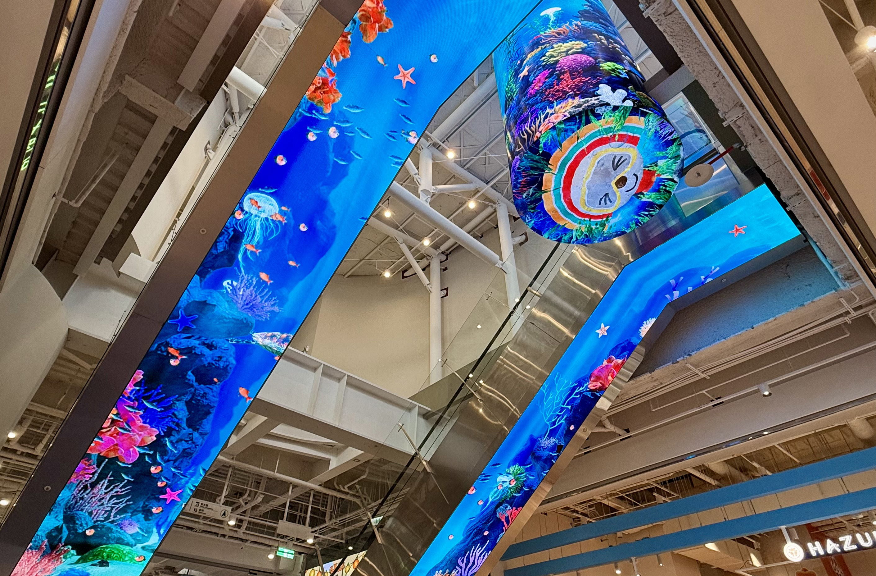 達擎與傑可達整合先進顯示技術與軟硬體應用服務，提供一系列大型LED顯示解決方案，為全新改裝開幕的「清水服務區」佈局嶄新視覺體驗。